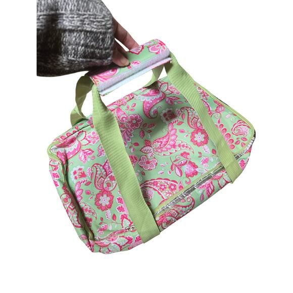 Green and pink picnic bag - Picture 2 of 9